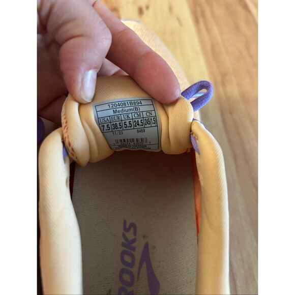 Brooks Glycerin 21 Women's Running Shoes - Orange/Purple - Sz 7.5 - Picture 6 of 8